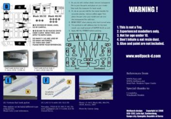 WP72012 F-16CG Block 40E Fighting Falcon Update Set