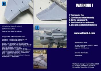 WP72032 Jaguar Wings with dropped flaps