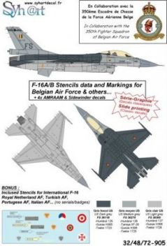 SY48905 F-16 Fighting Falcon Stencils