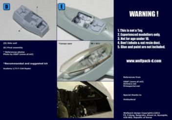 WP72036 F-22A Raptor Cockpit Set