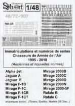 SY48907 French Air Force Registrations and Serials, 1995-2010
