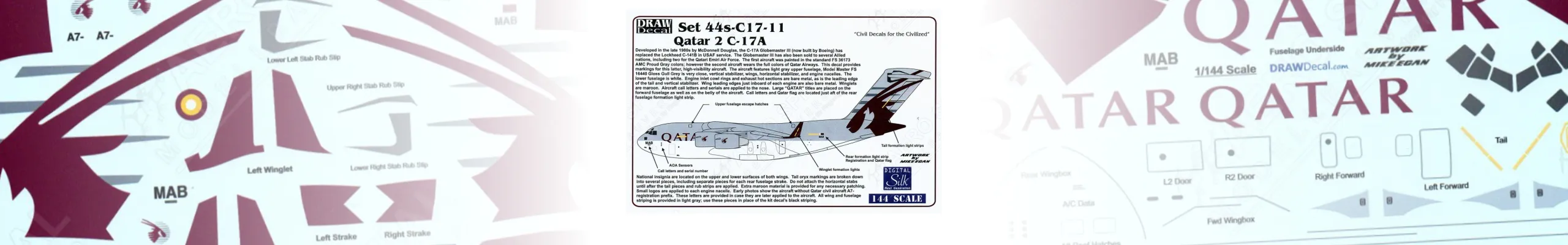 DRAW DECAL | C-17A Globemaster III Qatar Emiri Air Force