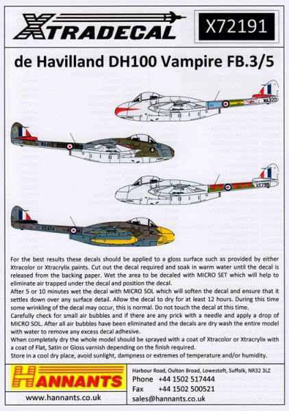 XD72191 Vampire F.3 & FB.5