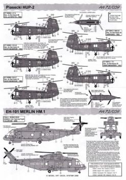 EH-101 Merlin # 7259 Model Art 1//72 Mirage 2000D Piasecki HUP-2