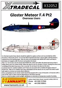 XD32052 Meteor F.4 internationale Luftstreitkräfte