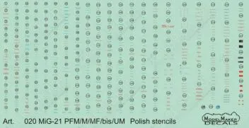 MOD48020 MiG-21bis/M/MF/PFM/UM Stencils polnische Luftwaffe