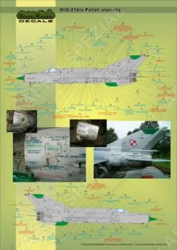 MOD72020 MiG-21bis/M/MF/PFM/UM Stencils polnische Luftwaffe