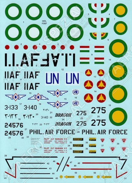 HD48034 F-86F-25/30 Sabre Äthiopien, Iran & Philippinen