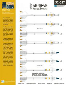 TB32027 AIM-9B/D/G/J/L/M Sidewinder Beschriftungen