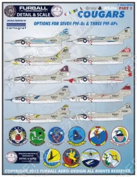 FD&S4804 F9F-8/8P Cougar U.S. Navy & U.S. Marines Grey/White