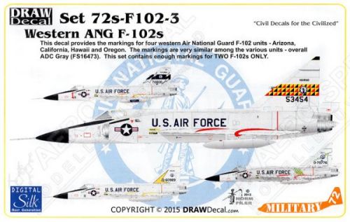 DRD7206 F-102A Delta Dagger westliche Air-National-Guard-Einheiten