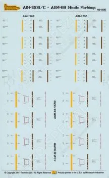 TB48095 AIM-120B/C & AGM-88C Raketenbeschriftungen