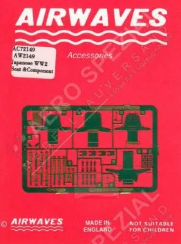 EA72149 A5M Claude, A6M Zero, Ki-61 Hien & Ki-84 Frank Pilot Seat