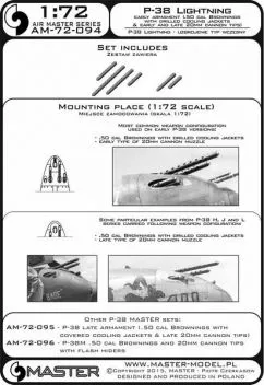 AM72094 P-38 Lightning Early Armament