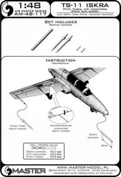 AM48117 TS-11 Iskra Pitot Tubes and 23 mm Cannon Barrel