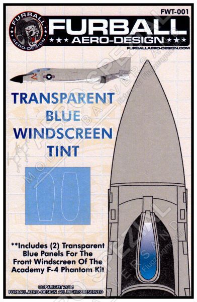 FWT4801 F-4 Phantom II Blue Transparent Film for Windscreen