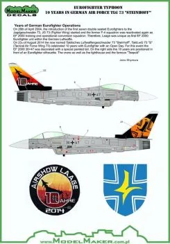 MOD72051A Eurofighter: 10 Jahre im TaktLwG 73 S, Deutsche Luftwaffe