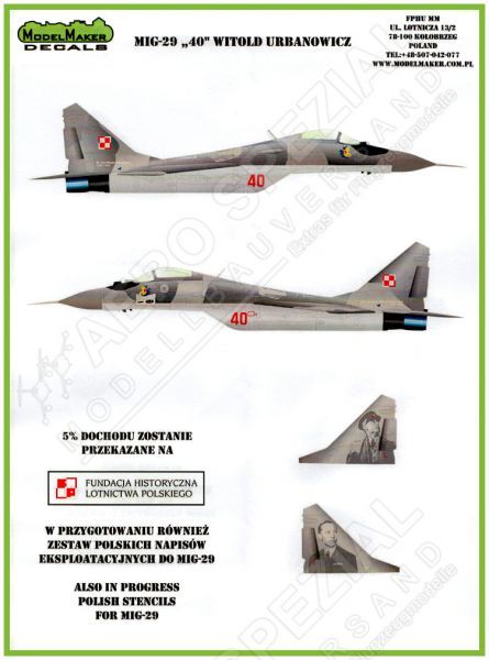 MOD72056 MiG-29A Fulcrum-A Witold Urbanowicz