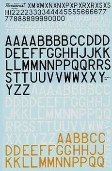 XD32013 EE Lightning Letters and Numerals for Individual Codes and Serial Numbers