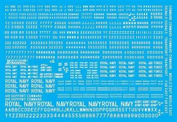 XD72158 RAF Nachkriegszeit weiße Buchstaben, Ziffern und Schriftzüge