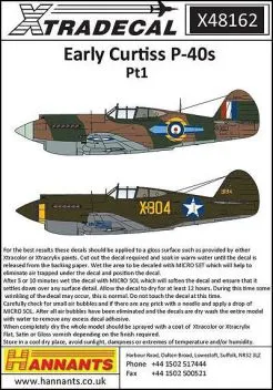 XD48162 Early Curtiss P-40s Part 1