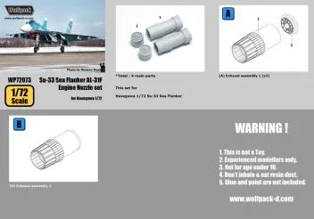 WP72073 Su-33 Sea Flanker Schubdüsen (AL-31F-Triebwerk)