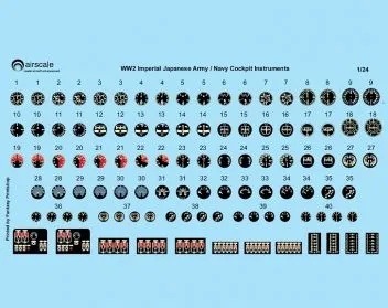 AS24JPN Cockpit Instruments for Imperial Japanese Army & Navy Aircraft WW II