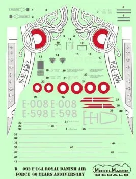 MOD48092 F-16AM Fighting Falcon Jubiläumsanstrich dänische Luftwaffe