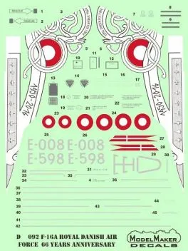 MOD72092 F-16AM Fighting Falcon Anniversary Finish Royal Danish Air Force