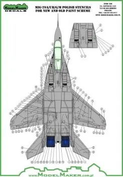 MOD48091 MiG-29A/UB/G/M Fulcrum polnische Stencils