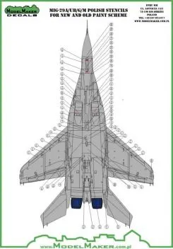 MOD72091 MiG-29A/UB/G/M Fulcrum Polish Stencils