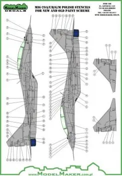 MOD72091 MiG-29A/UB/G/M Fulcrum Polish Stencils