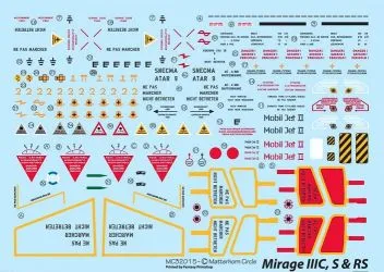 MC32015 Mirage IIIC/S/RS Stencils Schweizer Luftwaffe