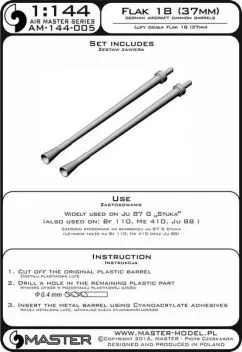 AM44005 3,7 cm Flak 18 Cannon Barrels