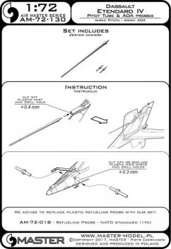 AM72130 Etendard IV Pitot Tube and AoA Probe