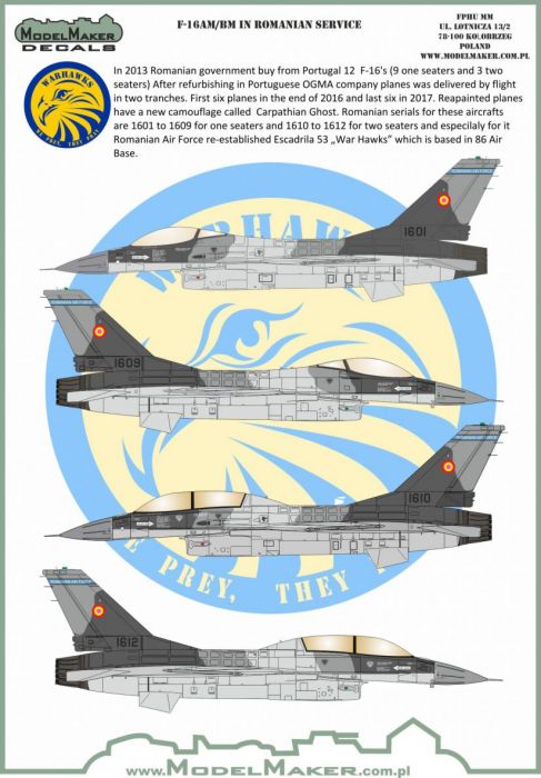MOD32097 F-16AM/BM Fighting Falcon Romanian Air Force