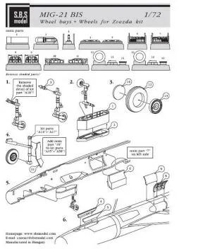 SBS72008 MiG-21bis Fishbed-M Wheel Bays