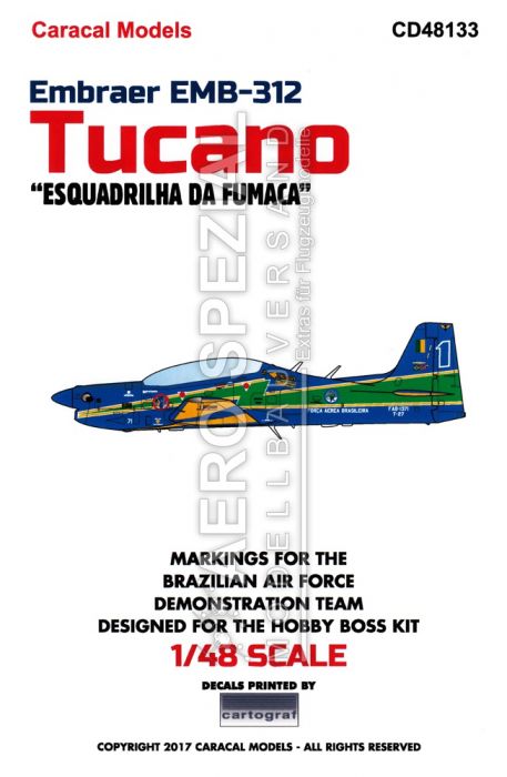 CD48133 EMB-312 Tucano Kunstflugteam brasilianische Luftwaffe