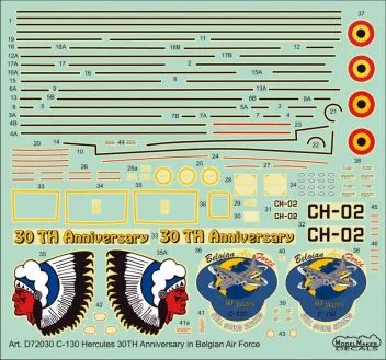 MOD44030 C-130H Hercules Anniversary Finish Belgian Air Force