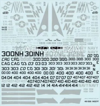 FBD48068 A-7E Corsair II Low Visibility Markierungen