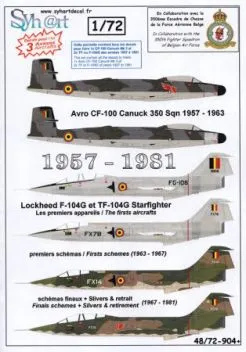 SY72904 CF-100 Canuck & F-/TF-104G Starfighter Belgian Air Force