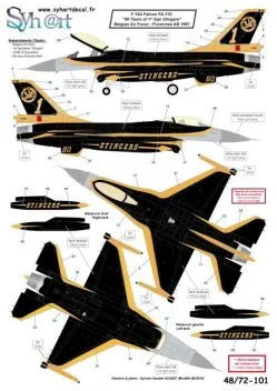 SY48101 F-16A Fighting Falcon No. 1 & No. 2 Sqn Belgian Air Force
