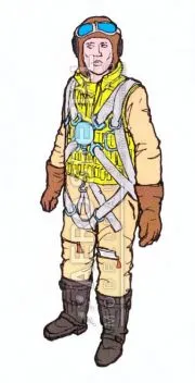 AB32121 Pilot Luftwaffe WK II mit Schwimmweste