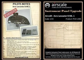 PE32LANC Lancaster B.I Instrumentenbretter