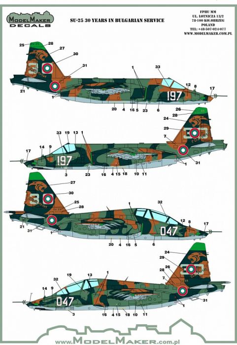 MOD48103 Su-25K Frogfoot bulgarische Luftwaffe