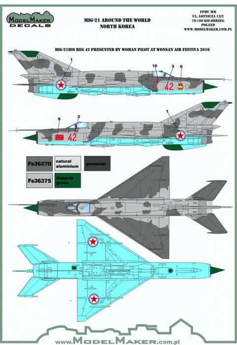MOD48107 MiG-21 Fishbed nordkoreanische Luftwaffe
