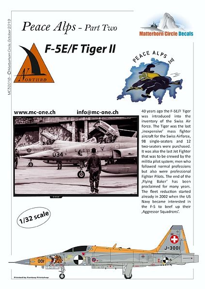 MC32018 F-5E/F Tiger II Swiss Air Force