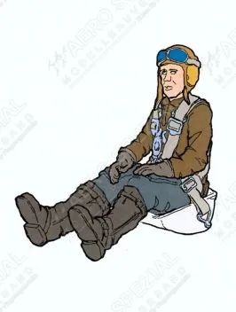 AB32140 Pilot Luftwaffe WK II im Pilotensitz für Bf 109 G/K