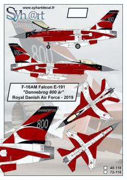 SY48118 F-16AM Block 5-10 Fighting Falcon Dannebrog 800 Years