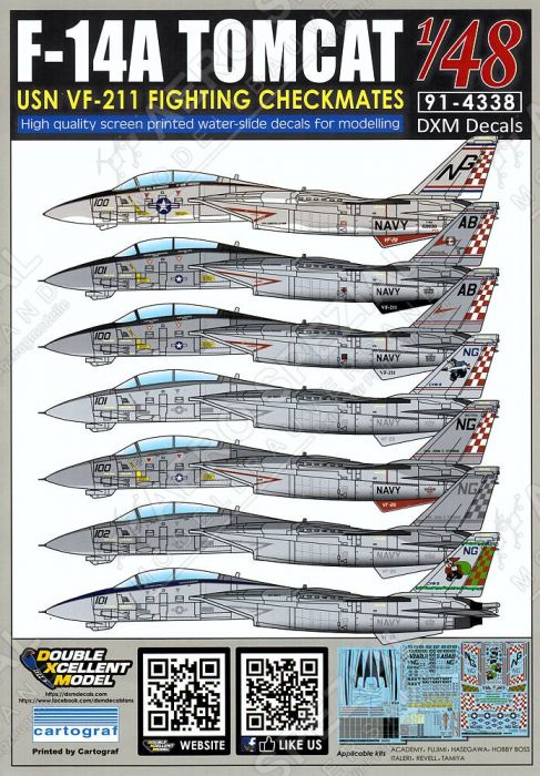 DXM48033 F-14A Tomcat VF-211 Checkmates